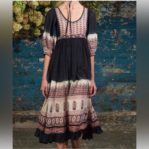 Ulla Johnson Donna India gauze block printed dress